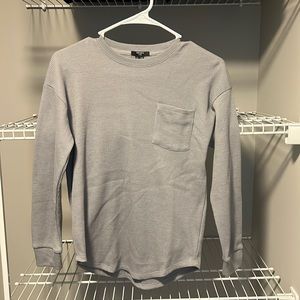 NWT * Forever 21 Kids Grey Waffle Long Sleeve Size 11/12